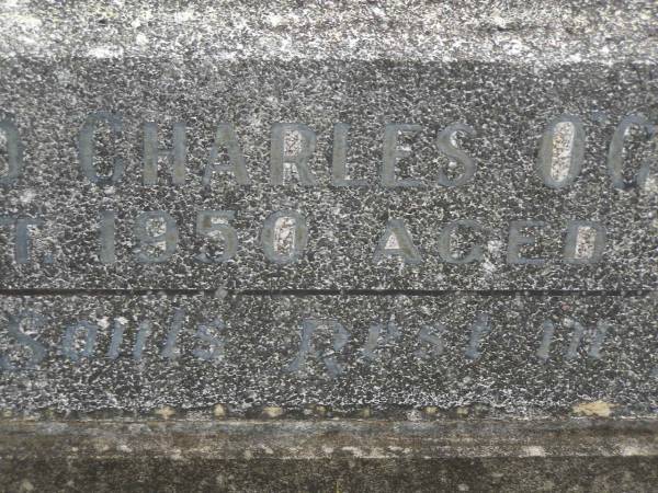 Sophia Susan O'CONNOR,  | died 14 June 1940 aged 70 years;  | Gerald Charles O'CONNOR,  | died 15 Oct 1950 aged 74 years;  | Murwillumbah Catholic Cemetery, New South Wales  | 