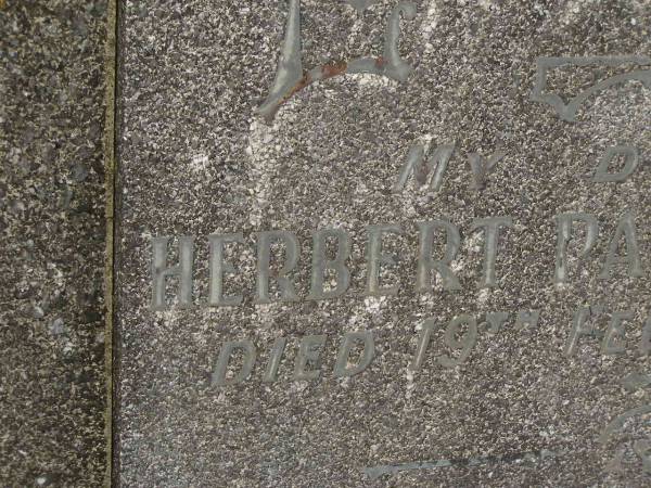 Herbert Patrick Stephen NEIL,  | died 19 Feb 1945 aged 65 years;  | Murwillumbah Catholic Cemetery, New South Wales  | 
