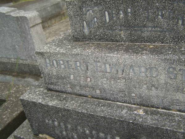 Robert Edward STEVENS,  | father,  | died 3 Jan 19 aged 59 years;  | Murwillumbah Catholic Cemetery, New South Wales  | 