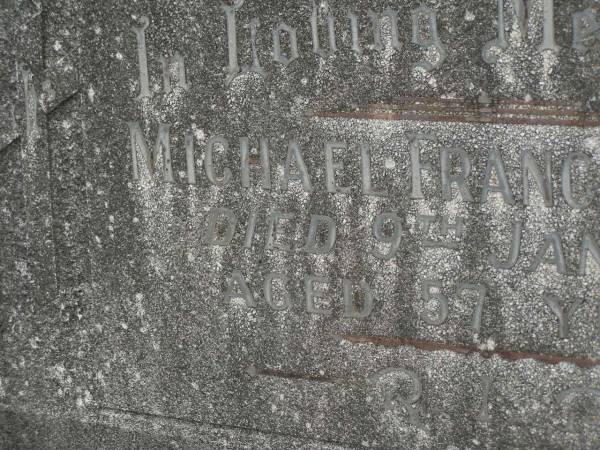 Michael Francis HAYES,  | died 9 Jan 1950 aged 57 years;  | Murwillumbah Catholic Cemetery, New South Wales  | 
