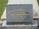 
Elsie Maud SMITH,
nan,
died 17 May 1971 aged 77 years;
Murwillumbah Catholic Cemetery, New South Wales
