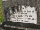 
James GILSENAN,
father,
died 3 Nov 1940 aged 84 years;
Murwillumbah Catholic Cemetery, New South Wales
