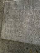 
Bridget Florence FOSTER,
mother,
died 19 May 1935 aged 74 years;
John FOSTER,
father,
died 3 Dec 1935 aged 80 years;
Murwillumbah Catholic Cemetery, New South Wales
