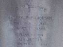 
Peter P. BUNDESEN,
died 9 Jan 1915 aged 74 years;
Christina,
died 29 Feb 1920 aged 75 years,
wife;
Nikenbah Aalborg Danish Cemetery, Hervey Bay

