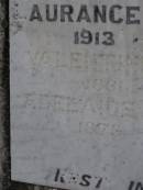 Laurence T. KNECHT,
1913 - 1947;
Valentine KNECHT,
1861 - 1951;
Adelaide J. KNECHT,
1873 - 1963;
Nobby cemetery, Clifton Shire