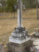 David DONOHUE,
died 29 Sept 1936 aged 74 years,
husband father;
Johanna (Josie) Agnes DONOHUE,
died 8 Nov 1923 aged 25 years,
daughter;
Mary DONOHUE,
died 23 Feb 1953 aged 88 years,
mother;
Nobby cemetery, Clifton Shire