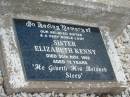 (Sister) Elizabeth Kenny,
died 30 Nov 1952 aged 72 years,
sister,
a href=http:en.wikipedia.orgwikiElizabeth_Kennyfamous for her treatment of polioa;
Nobby cemetery, Clifton Shire