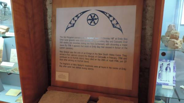 History of first Kingston cemetery at Emily Bay.  | 