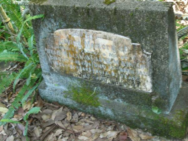 Hugh MCKINNON,  | father,  | died 11 June 1926 aged 82 years;  | Jan MCKINNON,  | mother,  | died 13 April 1935 aged 87 years;  | North Tumbulgum cemetery, New South Wales  | 