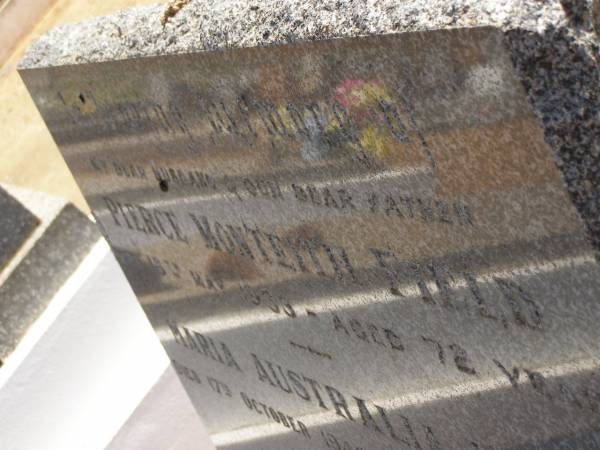 Pierce Monteith FIELD,  | Maria Australia FIELD,  | Cemetery,  | Nyngan, New South Wales  | 