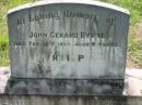 John Gerard BYRNE,
died 18 Feb 1937 aged 8 years;
St James Catholic Cemetery, Palen Creek, Beaudesert Shire