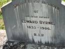 Edward BYRNE, father,
1833 - 1906;
St James Catholic Cemetery, Palen Creek, Beaudesert Shire