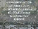 parents;
Alexander STRETTON,
died 15 June 1947 aged 77 years;
Kathleen STRETTON,
died 19 Feb 1948 aged 69 years;
St James Catholic Cemetery, Palen Creek, Beaudesert Shire