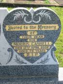 Maurice CASHELL, husband father,
died 27 Dec 1956 aged 56 years;
Josephine CASHELL, wife mother,
died 27 June 1999 aged 99 years 5 months;
Morris CASHELL, son,
died 12 April 2002 aged 79 years;
St James Catholic Cemetery, Palen Creek, Beaudesert Shire