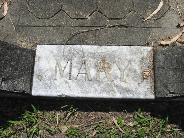 Mary WALSH,  | died 6 Jan 1941 aged 69 years;  | Edward (Ned) WALSH, husband,  | 1872 - 1916;  | St James Catholic Cemetery, Palen Creek, Beaudesert Shire  | 