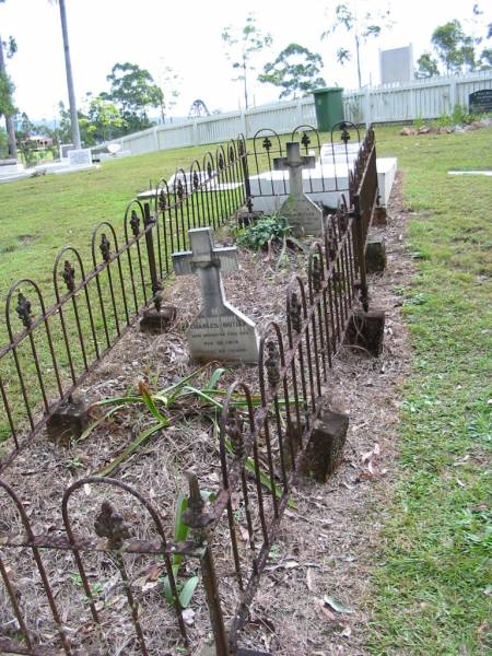 Charles BUTLER, died 28 Feb 1914 aged 62 years, father;  | Maria BUTLER, died 23 Oct 1911 aged 58 years, wife;  | Peachester Cemetery, Caloundra City  | 