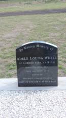 
Adele Louisa WHITE
(of Gordon Park, Capella)
b: 27 Aug 1934
d: 16 Sep 2014
sister of Ben WHITE and Helen PALFREY

Peak Downs Memorial Cemetery  Capella Cemetery
