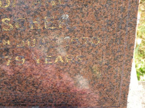 Maria Anna DRESCHER,  | wife mother,  | died 3 March 1987 aged 91 years;  | Ferdinand DRESCHER,  | husband father,  | died 14 June 1970 aged 79 years;  | Pimpama Island cemetery, Gold Coast  | 