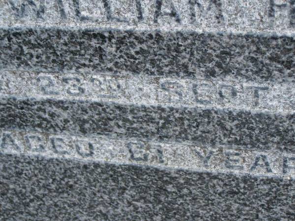 John William HARRIS,  | died 23 Sept 1954 aged 61? years;  | Pimpama Uniting cemetery, Gold Coast  | 