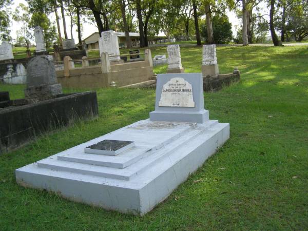 James Ambra MOBBS,  | 1904 - 1937;  | Florence Catherine Eliza MCGEARY (formerly MOBBS nee PEACHEY),  | wife of Robert Joseph (Bob) MCGEARY,  | wife & mother of Arthur & Daphne,  | 4-9-1907 - 27-2-1998;  | Pimpama Uniting cemetery, Gold Coast  | 