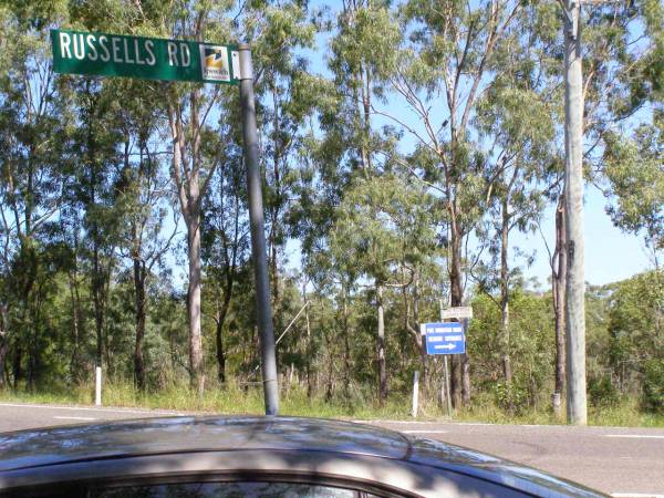 Cemetery is off Russells Road;  | Pine Mountain St Peter's Anglican cemetery, Ipswich  | 