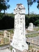 Ann SHERLOCK,
died Pine Mountain 10 Sept 1903 aged 66 years;
John, husband,
died 9 Nov 1917 aged 84 years;
Ann, daughter,
died 18 March 1937 aged 59 years;
Arthur,
died 3 Sept 1938 aged 70 years;
Pine Mountain Catholic (St Michaels) cemetery, Ipswich