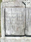 William PENNELL, father,
died 26 Nov 1945 aged 71 years;
Margaret, wife of William PENNELL,
died 20 July 1937 aged 61 years;
Pine Mountain Catholic (St Michaels) cemetery, Ipswich