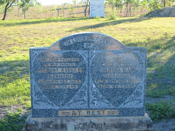 Albert August ADAMSKI  | 18 Dec 1953, aged 71  | Bertha H.W. ADAMSKI  | 22 May 1965, aged 80  | Plainland Lutheran Cemetery, Laidley Shire  | 