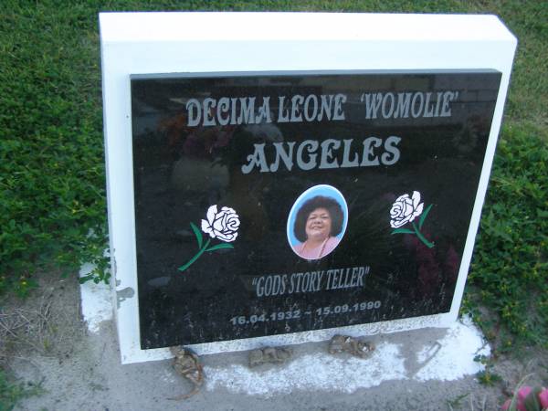 Decima Leone (Womolie) ANGELES,  | 16-04-1932 - 15-09-1990;  | Polson Cemetery, Hervey Bay  | 