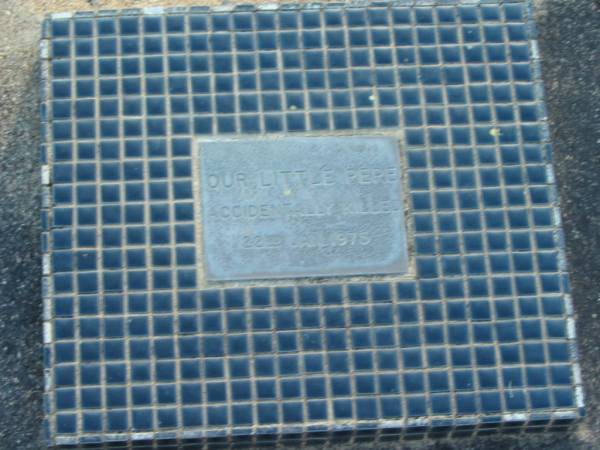 Pepe,  | accidentally killed 22 Jan 1975;  | Edward Francis PEARSON,  | 1908 - 1963,  | husband father;  | Pamela PEARSON,  | 1910 - 1968,  | wife mother;  | Polson Cemetery, Hervey Bay  | 