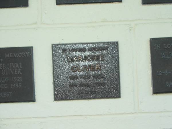 Marjorie OLIVER,  | 19 May 1924 - 11 June 2003;  | Polson Cemetery, Hervey Bay  | 