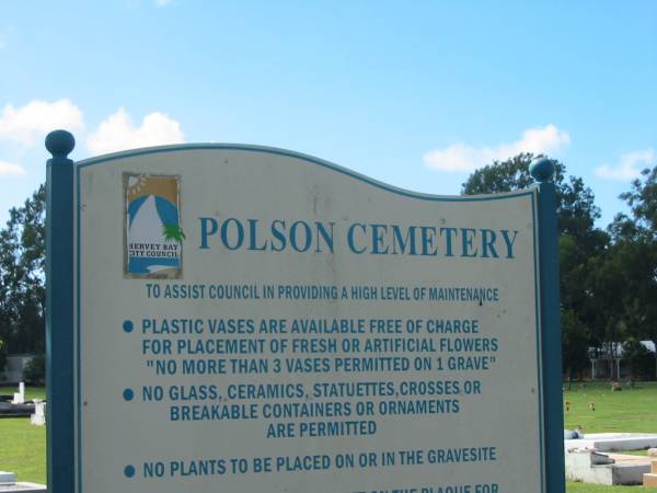 Polson Cemetery, Hervey Bay  | 