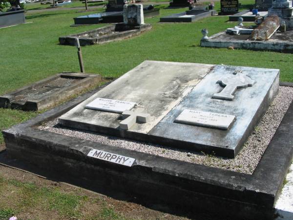 William Francis (Bill) MURPHY,  | died 3 May 1979;  | Mary Teresa (Molly) MURPHY,  | died 2 July 1953;  | Polson Cemetery, Hervey Bay  | 