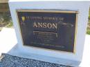Barbara ANSON,
died 17 July 2003 aged 79 years;
Polson Cemetery, Hervey Bay