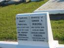 Mary PERCIVAL,
died 15 Oct 1953 aged 80 years;
Ida Marion PERCIVAL,
died 27 May 1972 aged 60 years;
Edward A. PERCIVAL,
died 7 Feb 1956 aged 83 years;
Charles Leonard PERCIVAL,
died 23 Nov 1978 aged 78 years;
Polson Cemetery, Hervey Bay