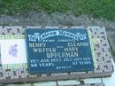 Henry Wilfred OPPERMAN,
died 10 Jan 1973 aged 68 years;
Eleanor Mary OPPERMAN,
died 26 July 1971 aged 67 years;
parents;
Polson Cemetery, Hervey Bay
