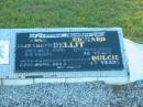 Anne Elizabeth DELLIT,
died 20 Oct 1986 aged 84 years;
Richard DELLIT,
died 5 May 1974 aged 72 years;
Dulcie,
daughter,
died 27 June 1973 aged 47 years;
Polson Cemetery, Hervey Bay