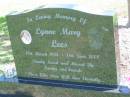 Lynne Mary LEES,
19 March 1944 - 18 June 2008;
Polson Cemetery, Hervey Bay