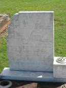 Anneliese WEBER,
wife mother,
born 12-12-1923,
died 11-7-1977;
Polson Cemetery, Hervey Bay