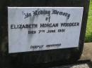 Elizabeth Morgan WOODGER,
died 7 June 1951;
Polson Cemetery, Hervey Bay