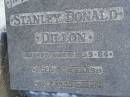 Stanley Donald DILLON,
died 19-9-64 aged 20 years;
Polson Cemetery, Hervey Bay
