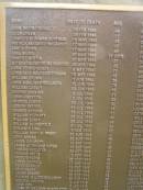 Port Macquarie historical society - list of deaths
Historic cemetery:
John BOURKE or BURKE 14 Feb 1844 aged 45
Eliza GREEN 25 Feb 1844 aged 27
Charles BERGMAN or BURYMAN 15 Mar 1844 aged 35
Patrick McGARVIE or McGARVEY 17 Mar 1844 aged 67
James QUINN 17 Mar a844 aged 44
Jane MIERS 20 Mar 1844 aged 14 days
Harriet AUSTIN 20 Mar 1844 aged 27
Septimus Finlong or Furlong RAINSFORD 20 Apr 1844 aged 32
John FEENIE or FEENEY 6 May 1844 aged 21
John or Jack BOURBON or BURBAN 10 May 1844 aged 62
William BROWN 1 Jun 1844 aged 36
John RAWLINGS or ROLLANDS 12 Jun 1844 aged 78
William CASKEY 29 Jun 1844 aged 65
George HANKINS 3 Jul 1844 aged 51
John KINGSTON 7 Jul 1844 aged 25
Patrick CONRY 10 Jul 1844 aged 64
Joseph SENIOR 11 Jul 1844 aged 64
George BROOKS 18 Jul 1844 aged 31
William STEWART 29 Jul 1844 aged 44
William LEAHY 29 Jul 1844 aged 54
William BLOOMFIELD 31 Jul 1844 aged 56
Benjamin KIRK 4 Aug 1844 aged 62
William BOOT or PROST 21 Aug 1855 ?
John NOORE 22 Aug 1844 aged 55
James DAVIDSON 14 Sep 1944 aged 41
James or Thomas HAYES 15 Sep 1844 aged 66
Thomas HAZLETON 29 Oct 1844 aged 27
Thomas POTTS 15 Nov 1844 aged 44
Francis HICKS 30 Nov 1844 aged 80
James CARROLL 11 Dec 1844 aged 36
Owen BUCKLEY 14 Dec 1844 aged 23
John GEARY 15 Dec 1844 aged 42
James BROWN 20 Dec 1844 aged 62
Patrick MALONEY or MULLONEY 28 Dec 1844 aged 32
Michael ROURKE 3 Jan 1845 aged 32
John COX 7 Jan 1845 aged 53
John SHACKLEDON or SHACKLETON 18 Jan 1845 aged 73
Port Macquarie historic cemetery, NSW