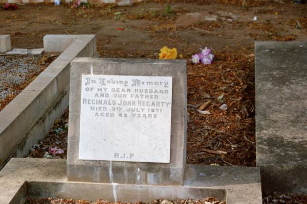 Reginald John HEGARTY  | d: 8 Jul 1971 aged 42  |   |   | North Rockhampton Cemetery  |   | 