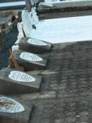 Vallan CHRISTENSEN, son brother,
died Jan 1939;
Leona May CHRISTENSEN, daughter sister,
died 18 March 1841;
June CHRISTENSEN, daughter sister,
died 10 June 1947;
Laurie David CHRISTENSEN, son brother,
died 4 July 1950 aged 2 years 11 months;
Rosevale Church of Christ cemetery, Boonah Shire