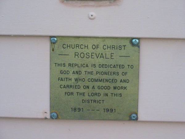 Rosevale Church of Christ cemetery, Boonah Shire  | 