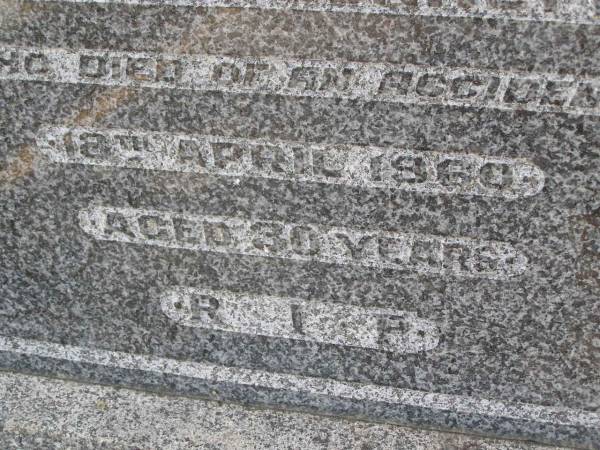 Raymond BENNETT,  | son brother,  | died of an accident 18 April 1960 aged 30 years;  | Samsonvale Cemetery, Pine Rivers Shire  | 