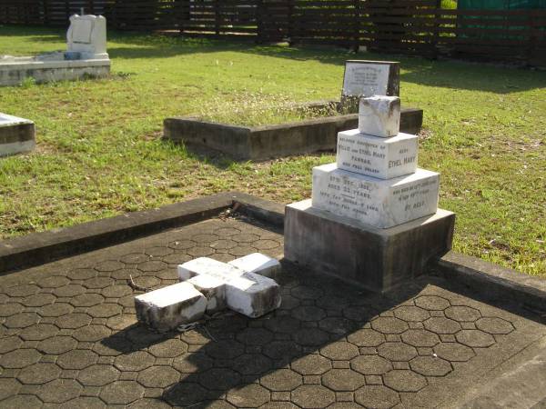 Lorna,  | daughter of Willie & Ethel Mary FARRAR,  | died 27 Dec 1932 aged 33 years;  | Ethel Mary,  | died 18 June 1941 in her 69th year;  | Willie,  | died 10 May 1948 in his 76th year;  | Bald Hills (Sandgate) cemetery, Brisbane  | 