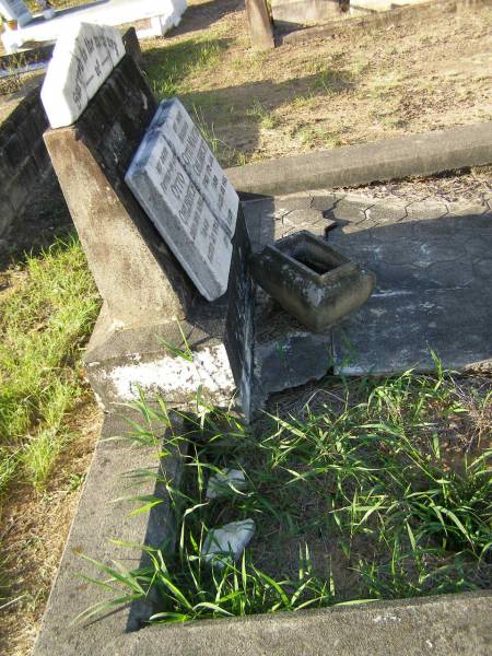 Otto OHLBRECHT,  | father-in-law,  | died 19 April 1949 aged 87 years;  | Otto Martin OHLBRECHT,  | husband,  | died 17 Jan 1956 aged 66 years;  | Bald Hills  | 