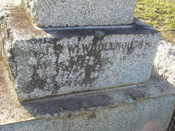 Rev J.B.W. WOOLLNOUGH,  | 15 Nov 1862? - 16 July 1917;  | Bald Hills (Sandgate) cemetery, Brisbane  | 