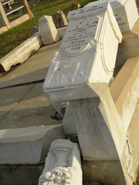 sons of William & Mary STANLEY;  | Arthur,  | died from an accident 16 May 1899 aged 19 years;  | Edward,  | died from an accident 14 Feb 1909 aged 21 years;  | Willie,  | eldest son,  | died 1 March 1917 aged 42 years;  | Maude Eveline FARLEY,  | third daughter,  | died 25 May 1969 aged 86 years;  | William,  | husband of Mary STANLEY,  | died 8 March 1919 aged 67 years;  | Mary Ann STANLEY,  | wife mother,  | died 26 July 1951 aged 97 years;  | Bald Hills (Sandgate) cemetery, Brisbane  | 